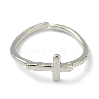 Brass Cuff Rings RJEW-L100-005-1