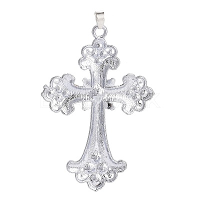 Alloy Rhinestone Big Pendants PALLOY-P198-01P-D-1