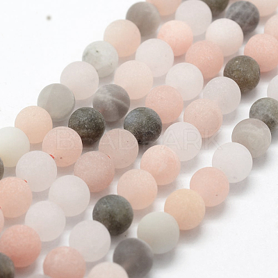 Natural Multi-Moonstone Beads Strands G-E365-06-6mm-1