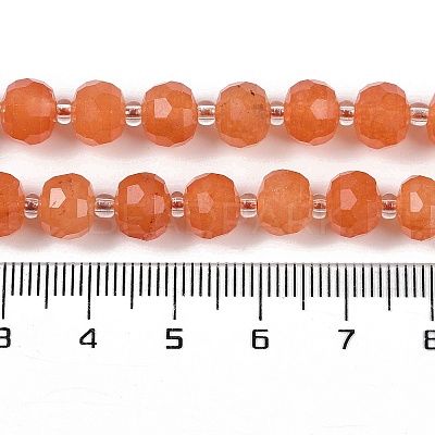 Natural Orange Aventurine Beads Strands G-H057-A02-01-1