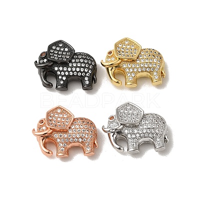 Brass Cubic Zirconia Beads ZIRC-F001-148-1