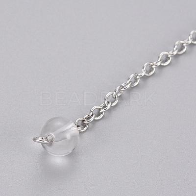 Natural Crystal Sphere Dowsing Pendulums X-BJEW-E292-A10-1