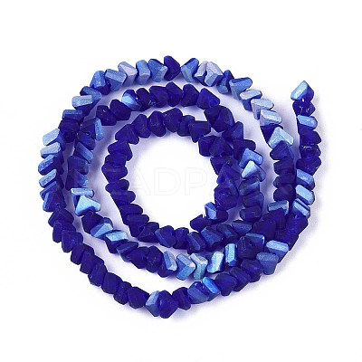 Frosted Transparent Glass Beads Strands GLAA-N054-4mm-11-1