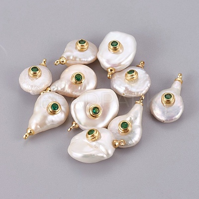 Natural Cultured Freshwater Pearl Pendants PEAR-F008-31G-02-1