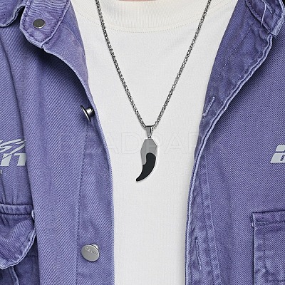 Duo Tone 304 Stainless Steel Pendant Necklaces for Men WGD7202-02-1