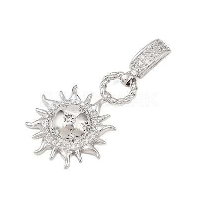 Brass Micro Pave Cubic Zirconia Pendants LS-KK-H518-01A-P-1