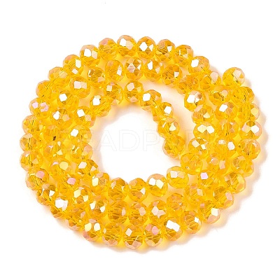 Electroplate Glass Beads Strands EGLA-A044-T6mm-B05-1