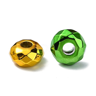 UV Plating Acrylic European Beads OACR-E033-22-1