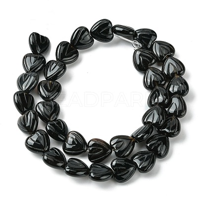 Natural Black Onyx Beads Strands G-D067-E01-1