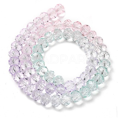Transparent Painted Glass Beads Strands LS-DGLA-A034-T8mm-A23-1