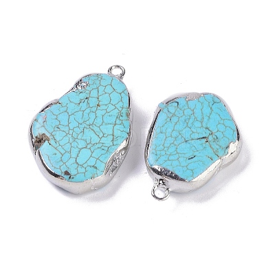 Synthetic Turquoise Pendants KK-F868-32P-01-1