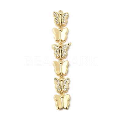 Brass Micro Pave Cubic Zirconia Big Pendants KK-C164-01E-G-1