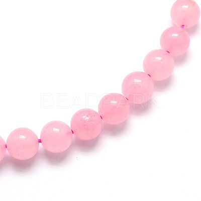 Natural Rose Quartz Round Beads Strands G-O047-04-12mm-1