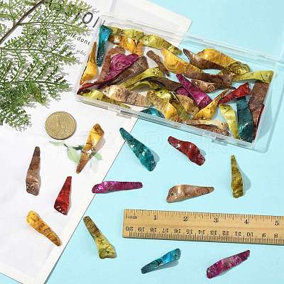 50Pcs Spray Painted Natural Akoya Shell Big Pendants BSHE-FS0001-15-1