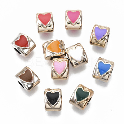 UV Plating Acrylic European Beads OACR-N010-004LG-1