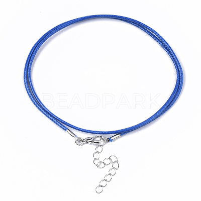 Waxed Cotton Cord Necklace Making MAK-S032-1.5mm-B06-1