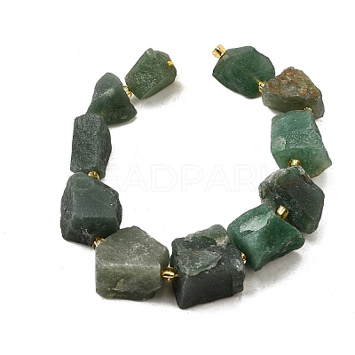 Raw Rough Natural Green Aventurine Beads Strands G-Z087-B05-1