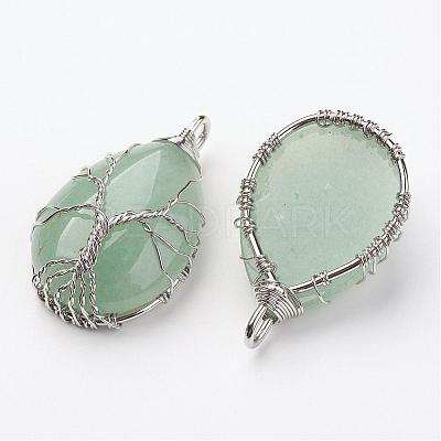 Natural Gemstone Pendants G-G949-M-1