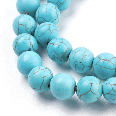 Synthetic Turquoise Beads Strands TURQ-S192-10mm-2-1