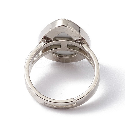 Natural Paua Shell Adjustable Rings RJEW-G260-01P-01-1