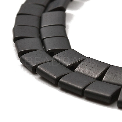 Electroplated Frosted Non-magnetic Synthetic Hematite Beads Strands G-G089-B01-16-1