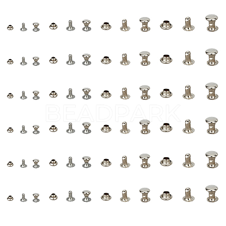 400 Sets 4 Styles Iron Rivets IFIN-FH0001-80-1