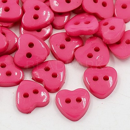 Acrylic Heart Buttons BUTT-E071-A-06-1