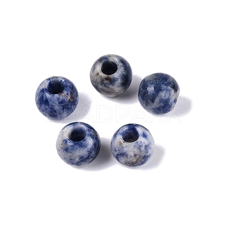 Natural Blue Spot Jasper European Beads G-Q607-02L-1
