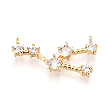 Brass Micro Pave Cubic Zirconia Pendants KK-N261-120E-G-1