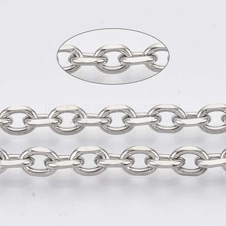 Tarnish Resistant 304 Stainless Steel Cable Chains STAS-R100-22-1