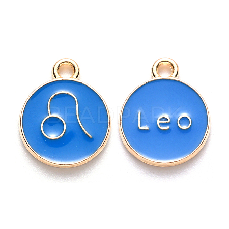 Alloy Enamel Pendants ENAM-S124-01B-02G-1