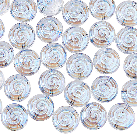50Pcs Eletroplate Glass Beads GLAA-HS0001-09C-1