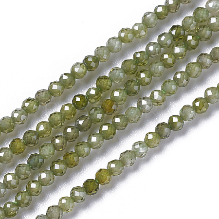 Cubic Zirconia Beads Strands G-F596-48B-3mm-1