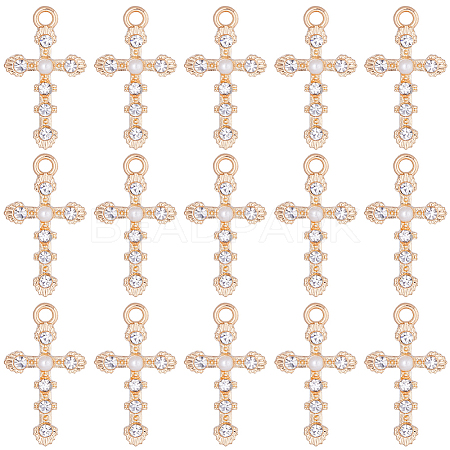 SUNNYCLUE 30Pcs Alloy Rhinestone Pendants FIND-SC0005-65-1