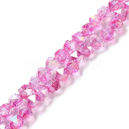 Transparent Electroplate Glass Beads Strands EGLA-F160-01E-1