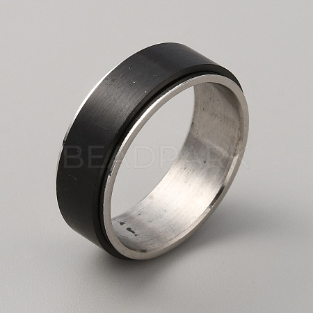 304 Stainless Steel Plain Rotating Finger Ring RJEW-WH0011-10G-EB-1