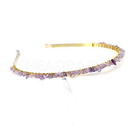 Natural Lilac Jade Hair Bands PW-WGC1C33-29-1