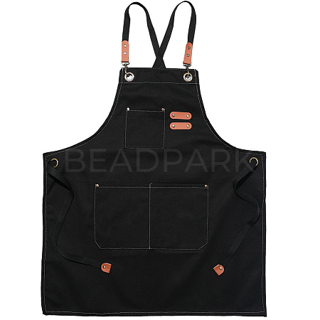 Canvas Cotton Apron AJEW-WH20060-29B-1