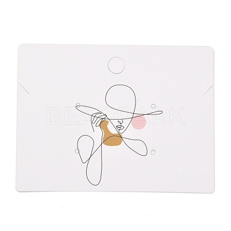 Rectangle Cardboard Jewelry Display Cards CDIS-P004-09-1