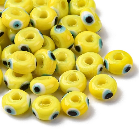 Handmade Evil Eye Lampwork Beads LAMP-F021-01-06-1