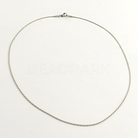 304 Stainless Steel Popcorn Chain Necklaces NJEW-R223-08-1