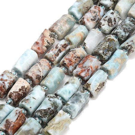 Natural Larimar Beads Strands G-F836-B09-01-1