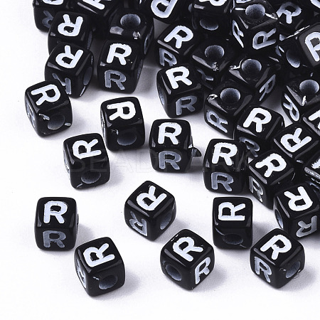 Opaque Acrylic Beads SACR-N002-01R-1