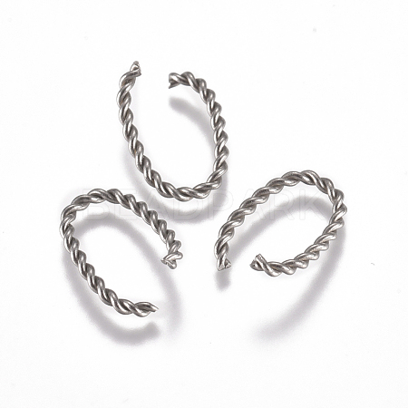 304 Stainless Steel Twisted Jump Rings STAS-L234-167P-1