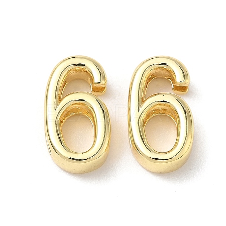 Brass Slide Charms KK-L253-15G-06-1