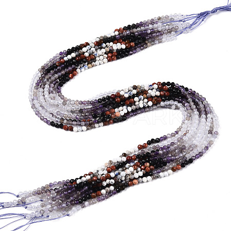 Natural Mixed Gemstone Beads Strands G-D080-A01-02-24-1
