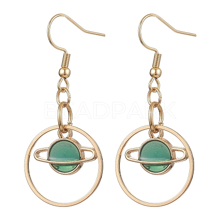 304 Stainless Steel with Alloy Enamel Dangle Earrings EJEW-JE06028-1
