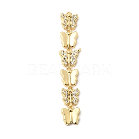 Brass Micro Pave Cubic Zirconia Big Pendants KK-C164-01E-G-1