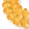 Frosted & Baking Paint Transparent Glass Beads Strands GL-CBA2ED2-03A-3