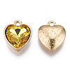 Faceted Glass Rhinestone Pendants GLAA-I051-B13-2